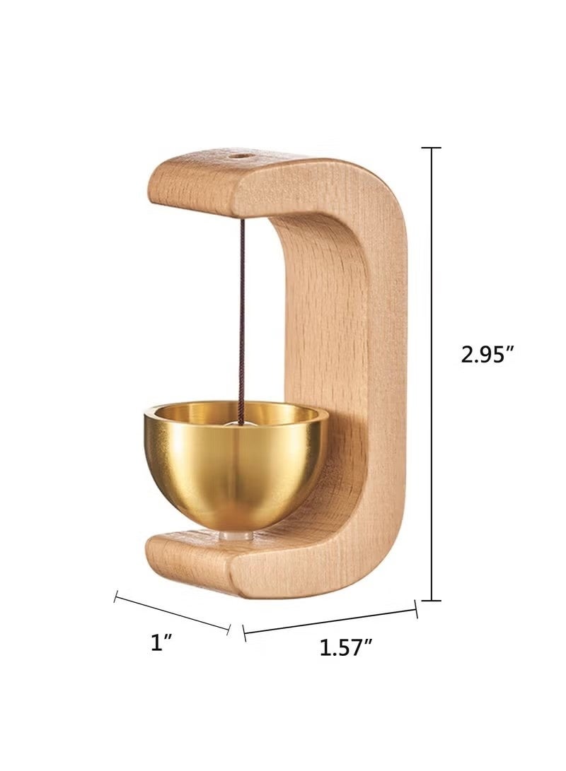 Artisan Shopkeepers Bell Doorbell for Door Opening, Magnetic Wood Wind Chime for Door Garden Restaurant Room - Image 3