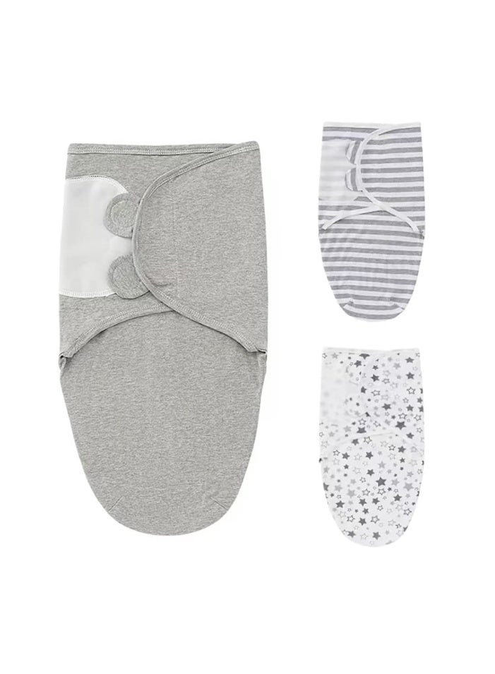 SKY-TOUCH Baby Swaddle Blanket Wraps, 3-Pack Adjustable Newborn Sleep Sacks, 100% Breathable Cotton Swaddles for Boys & Girls, Soft and Skin-Friendly, 0–6 Months, 73×50cm - Image 4