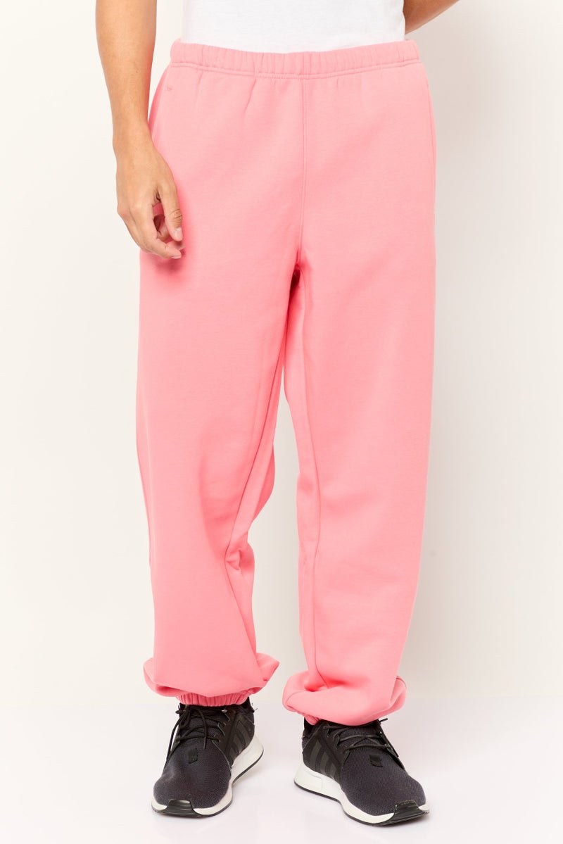 ESPRIT Men Regular Fit Brand Logo Sweatpants, Dark Peach - Image 1