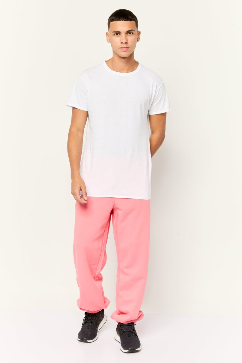 ESPRIT Men Regular Fit Brand Logo Sweatpants, Dark Peach - Image 3