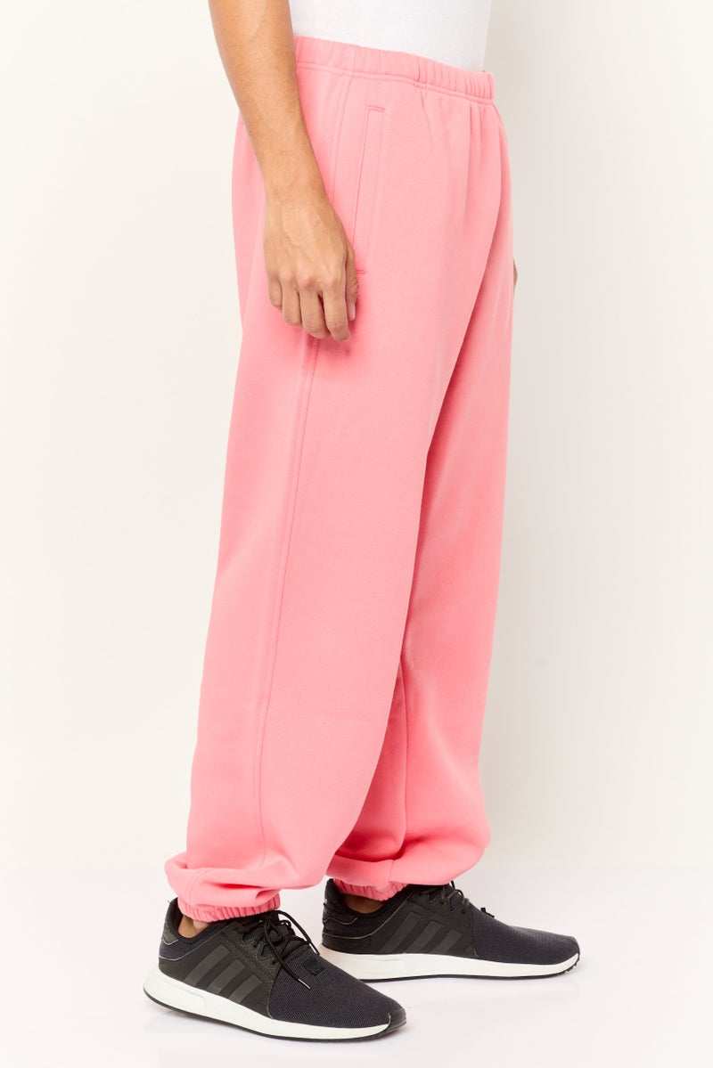 ESPRIT Men Regular Fit Brand Logo Sweatpants, Dark Peach - Image 4