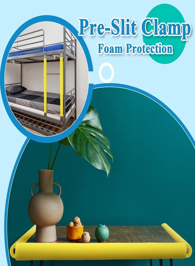 Hanaive هانايف أصفر 6 قطع 40 × 2.4 × 0.6 بوصة أنابيب عزل حمام السباحة العملاقة رغوة أنابيب مشقوقة مسبقًا مشبك رغوة للوسادة أنابيب كبيرة لمشاريع السباحة والتعويم والوسادة العازلة - Image 3