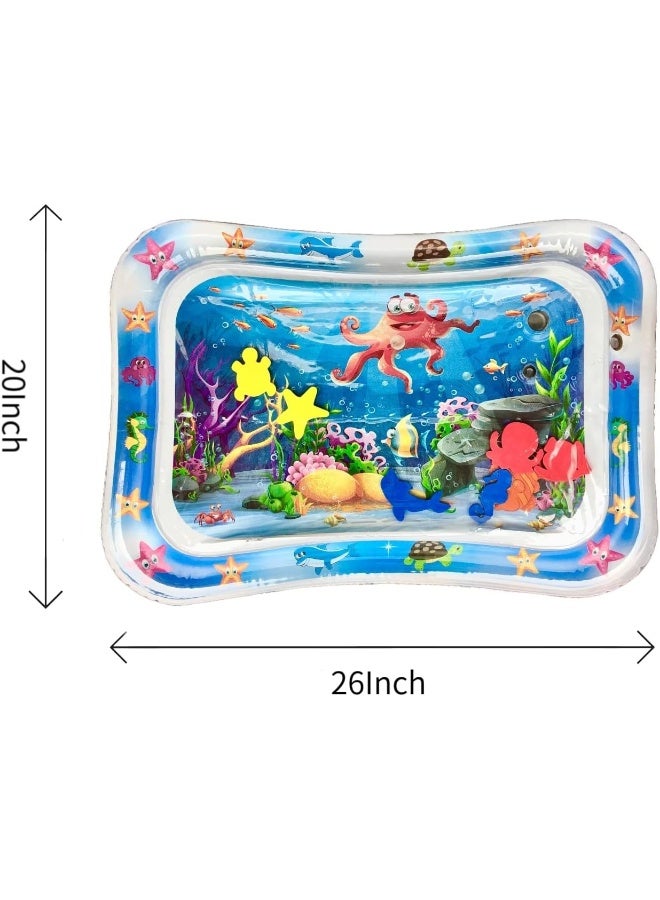 PandaEar 2 Pack Tummy Time Water Mats for Baby, Inflatable Water Play Mats Toys for Infants Newborn Toddlers 3-24 Months Girls and Boys - Image 4