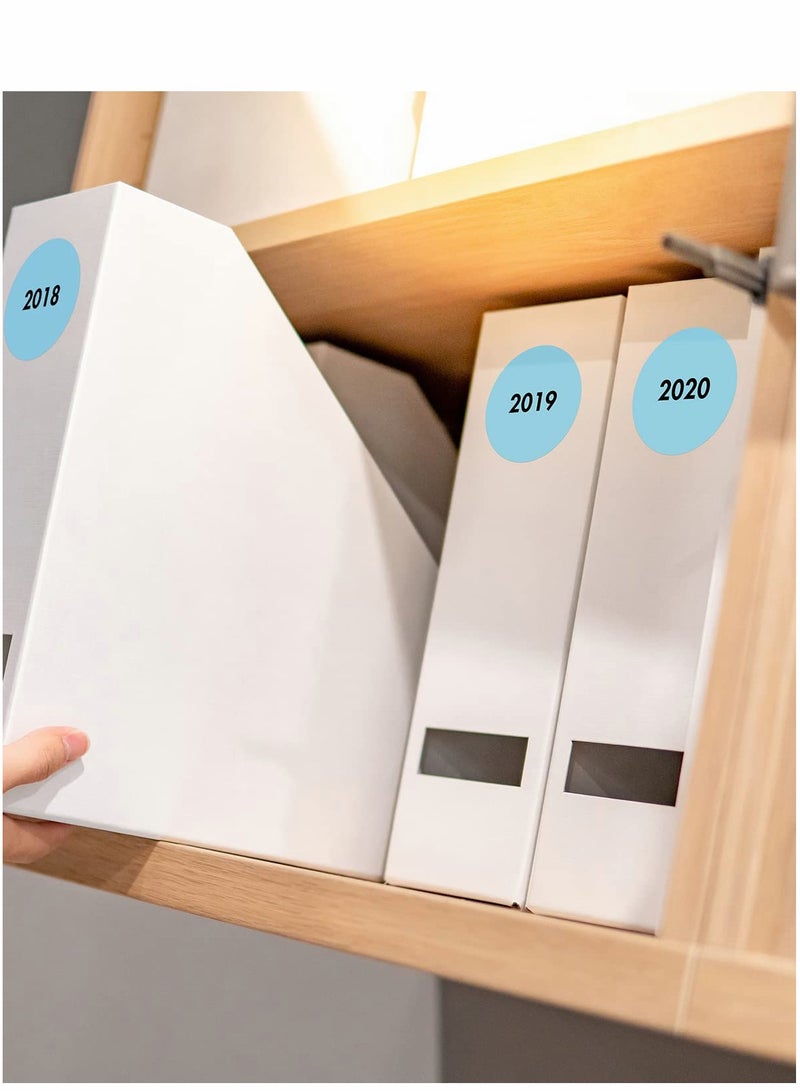 Excefore Thermal Sticker Labels, 5cm Pink Self-Adhesive Round Direct Multi-Purpose Roll Labels for DIY Logo Design, QR Code, Name Tag, Inventory-Pink 600 Labels/1 Roll, Blue - Image 5