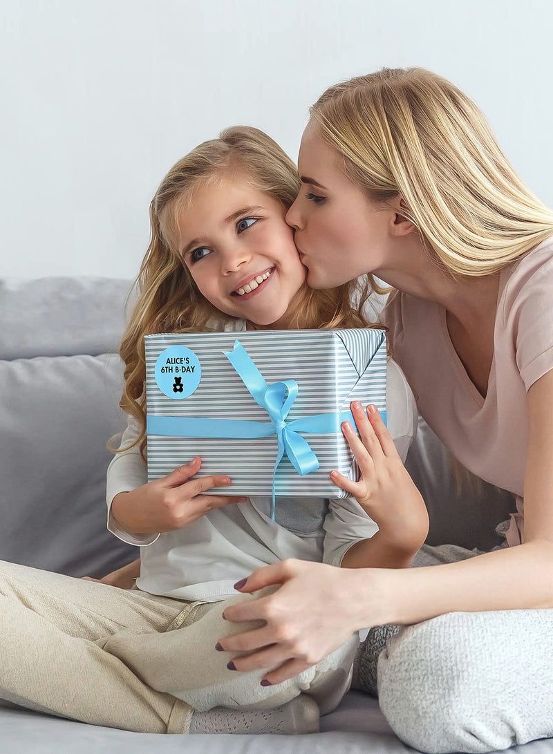 Excefore Thermal Sticker Labels, 5cm Pink Self-Adhesive Round Direct Multi-Purpose Roll Labels for DIY Logo Design, QR Code, Name Tag, Inventory-Pink 600 Labels/1 Roll, Blue - Image 3