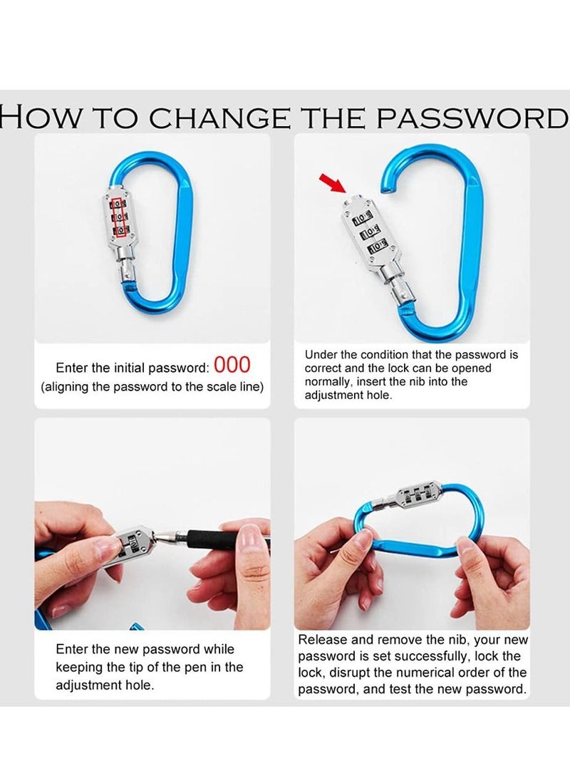 3-Digit Combination Password Padlock Blue