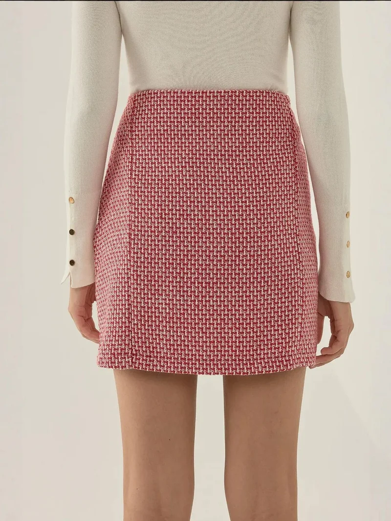 HICCUP Solid Mini Slit Skirt