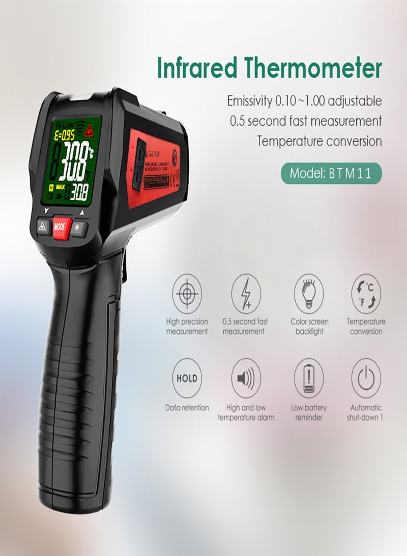 BSIDE Handheld Infrared IR Thermometer -50~580℃ 12:1 K-type - Image 3