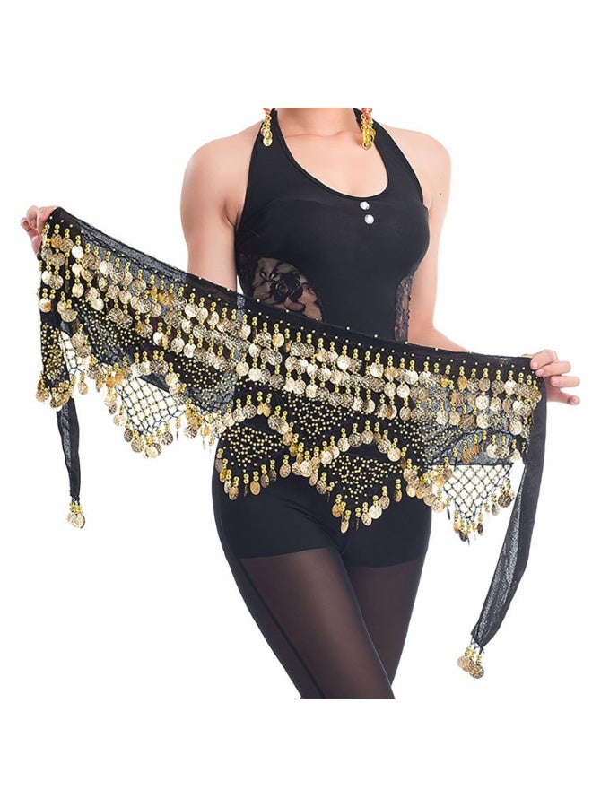 كوفوز Bellydance الورك الوشاح، النساء الحلوة Bellydance الورك الوشاح مع العملات الذهبية، الحلوة البطن الرقص التنورة التنورة لف للنساء أنماط الرقص المتعددة - Image 1