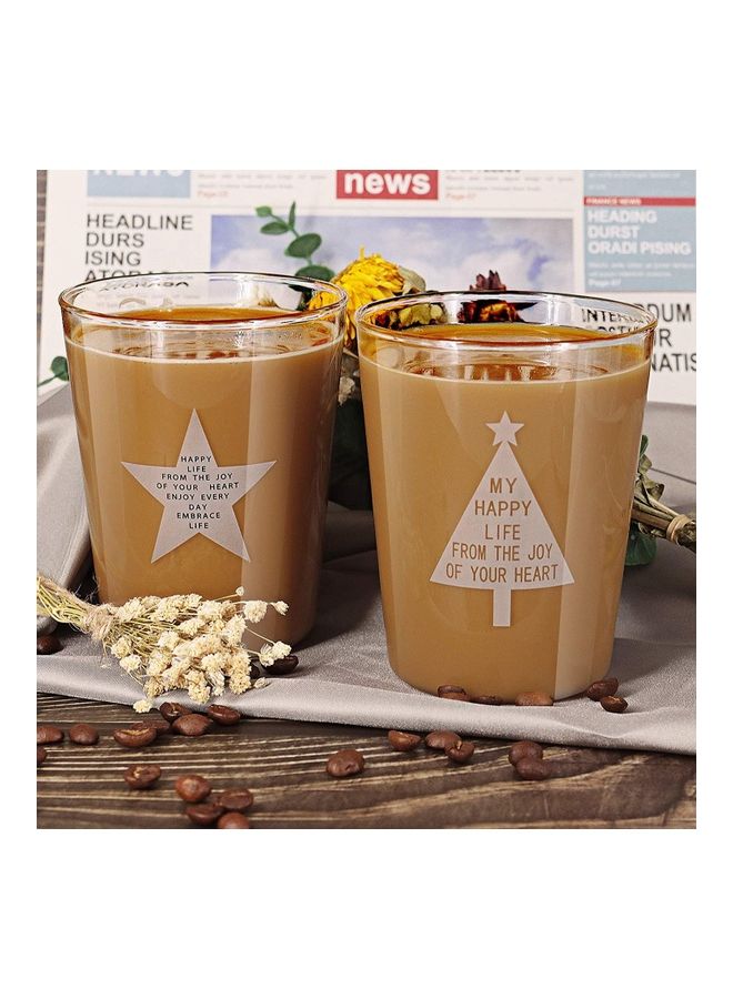 NIBEMINENT Set of 2 400ml Glass Cup multicolour 400millimeter - Image 3