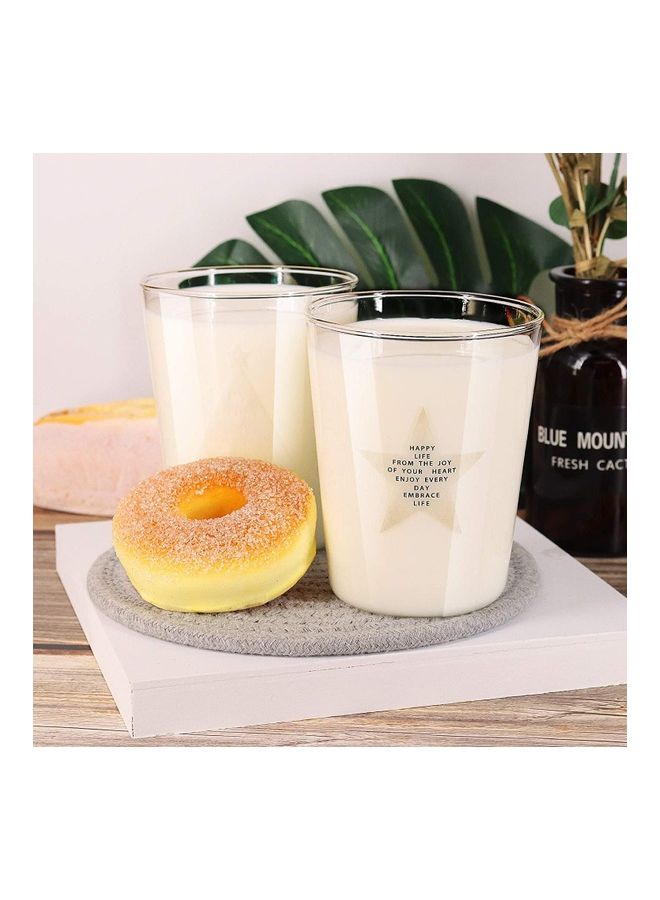 NIBEMINENT Set of 2 400ml Glass Cup multicolour 400millimeter - Image 4