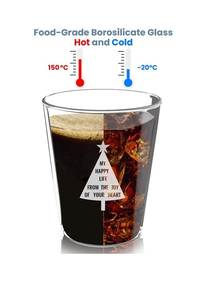 NIBEMINENT Set of 2 400ml Glass Cup multicolour 400millimeter - Image 2