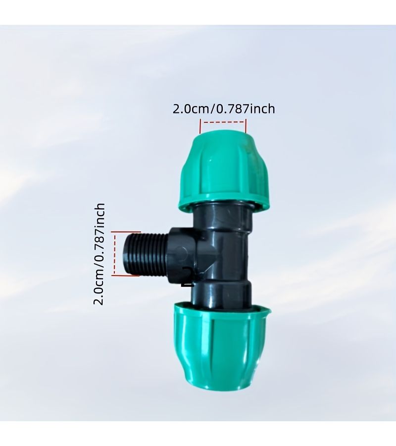Green Threaded PE Pipe Fittings 25x1/2 for Quick Water Connection - Image 5