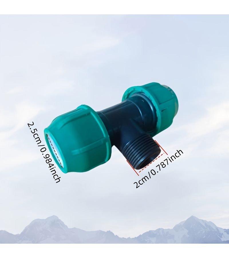 Green Threaded PE Pipe Fittings 25x1/2 for Quick Water Connection - Image 2