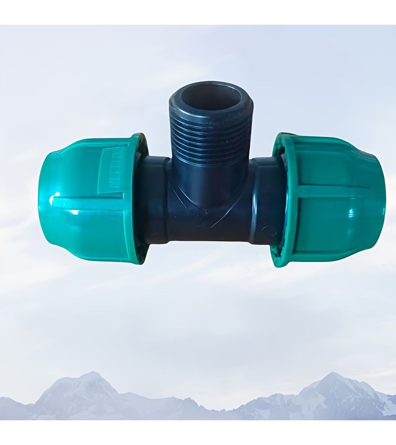 Green Threaded PE Pipe Fittings 25x1/2 for Quick Water Connection - Image 1