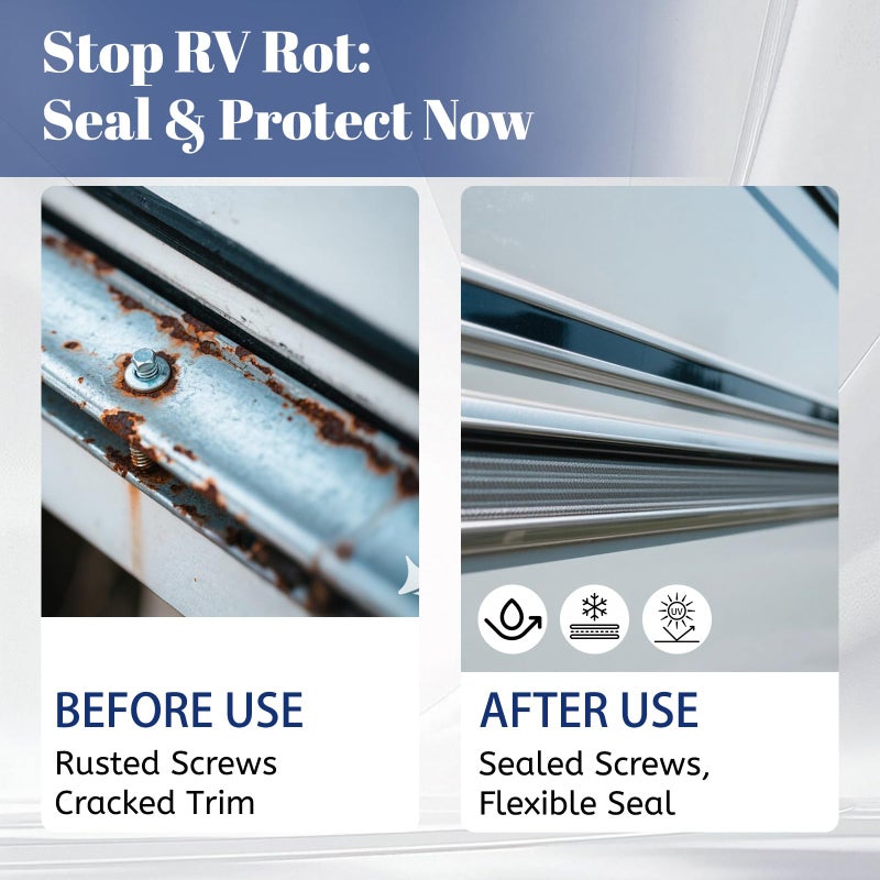 Botyboty 1" RV Vinyl Trim Molding Insert, 120FT RV Weather Stripping Exterior Screw Cover Trim Molding Exterior, Camper Weather Stripping Camper Trailer Roof Corner Gutter Seal Black - Image 3