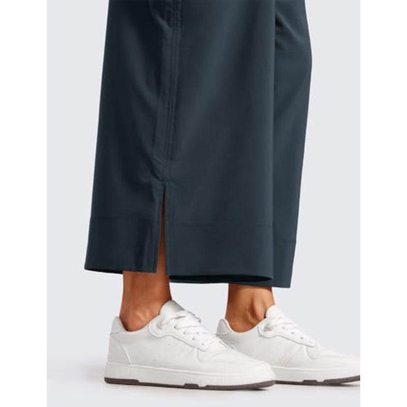 Lightweight Wide Leg Cropped Pants for Women High Waisted Loose Casual Lounge Travel Work Sweatpants Summer Casual, Travel, Comfy, Soft, Split, Loose Fit, Pockets, for Women - Image 5
