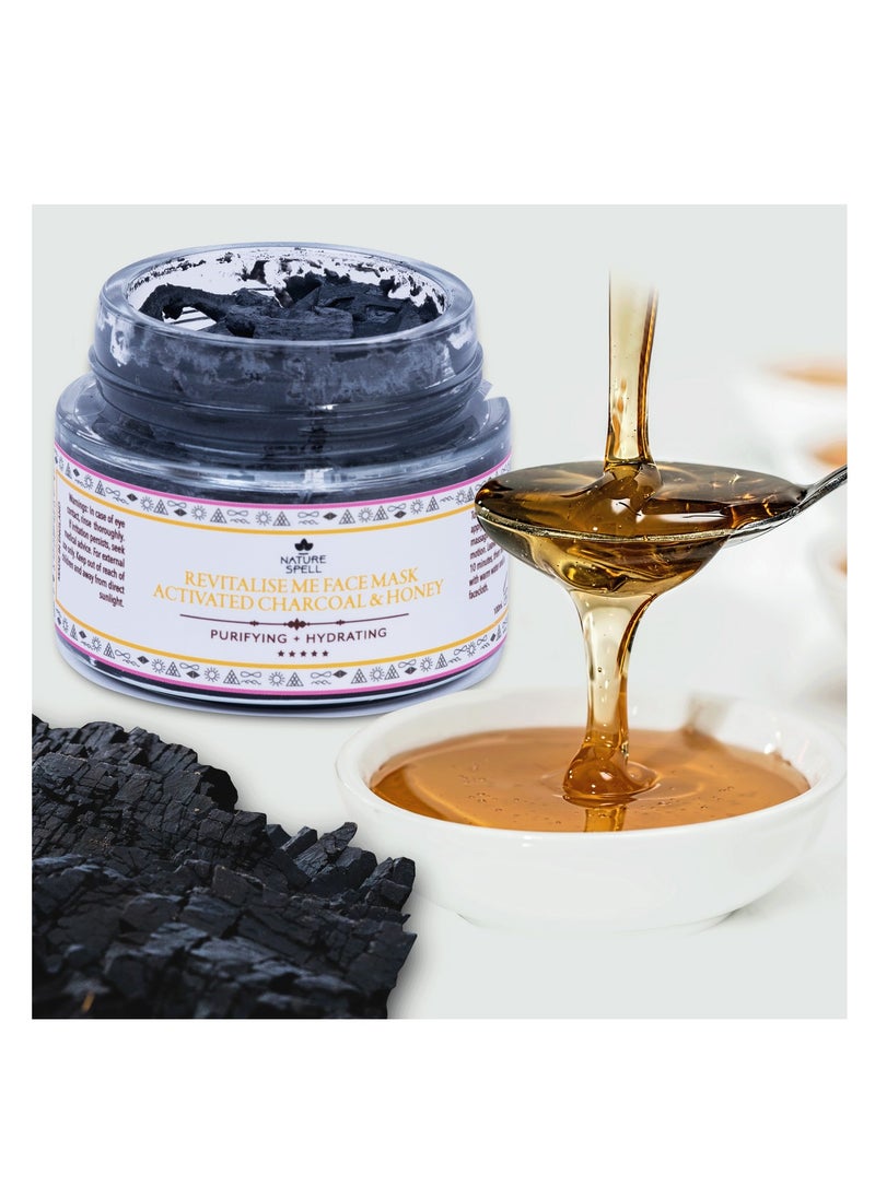 Nature Spell Activated Charcoal & Honey Brightening Mask 100ml  - Image 2