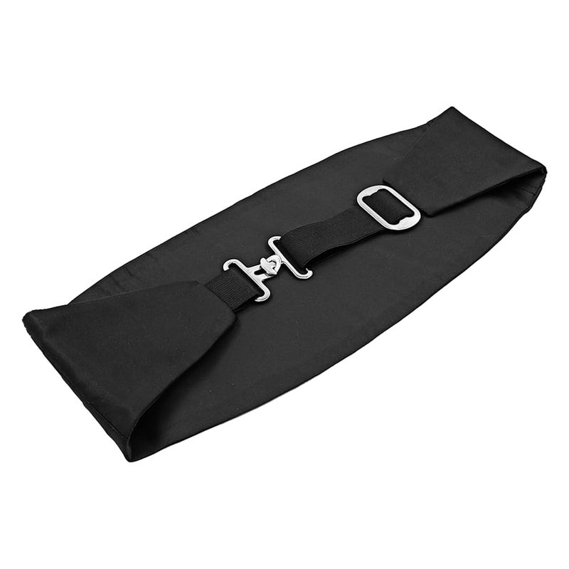UTF Store UTF Men's Cummerbund Set - Bow Tie (Pretied), Pocket Square & Cufflinks | Formal Wear for Wedding, Party & Business - Image 3