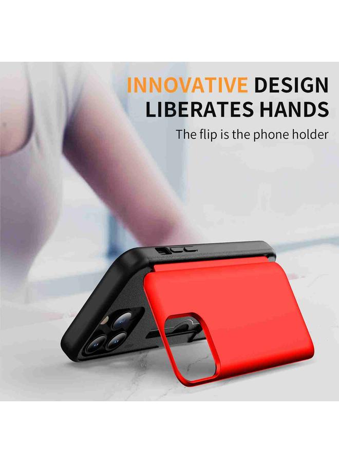 زبون جراب لهاتف iPhone 13 Pro 3 في 1 جراب هاتف قابل للطي - Image 3