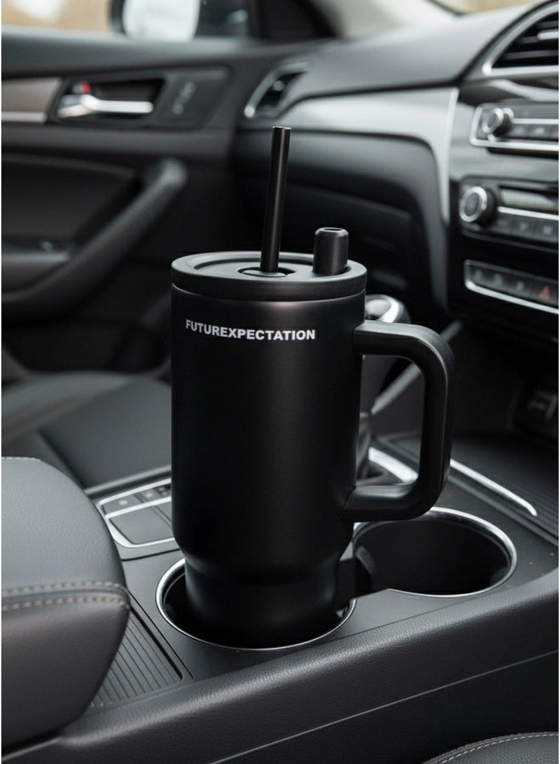 710ML Stainless Steel  Tumbler with Lid and Straw for water bottle Iced Tea or Coffee, Smoothie and More 24oz - Image 2