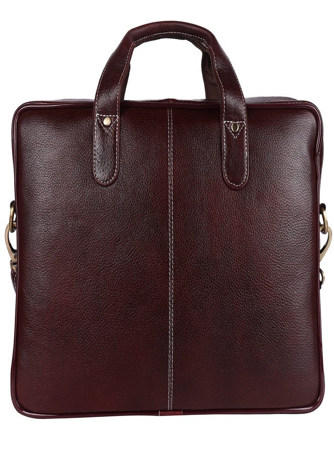 TAURUS Genuine Leather 16 Inch Office Laptop Messenger Bag (BROWN) - Image 2