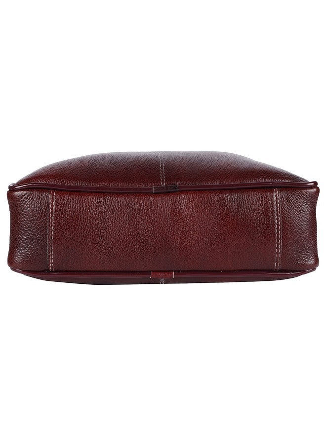 TAURUS Genuine Leather 16 Inch Office Laptop Messenger Bag (BROWN) - Image 4