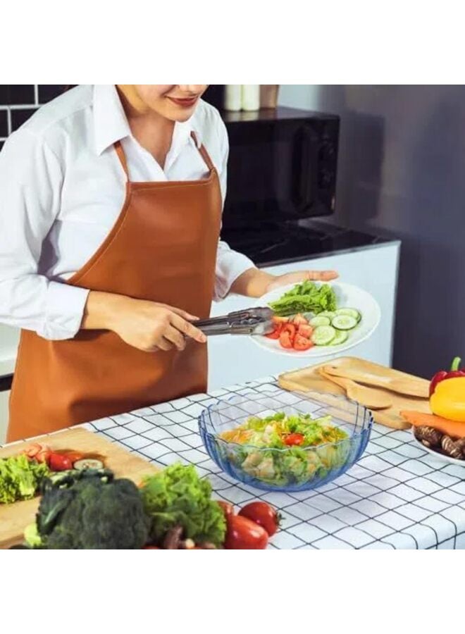 4 PCS Plastic Serving Bowls, Plastic Salad Mixing Bowls, Break Resistant Plastic Bowls for Salad Chip and Dip Multicolor - Image 5