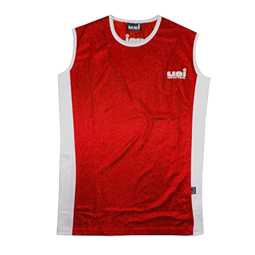 USI UNIVERSAL THE UNBEATABLE 409LSV Polyester and Mesh Fabric Boxing Short and Vest Set for Women/Girls (Red, Size 36) - Image 2