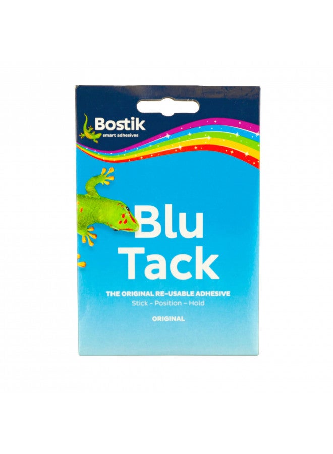Bostik Blu Tack, Multipurpose Reusable Adhesive, Clean, Safe & Easy to Use, Non-Toxic, Handy Size, Colour: Blue