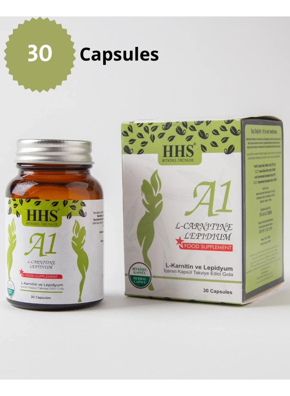 hhs a1 l carnitine lepidium HHS L-carnitine - Herbal Weight Loss Food Supplement 30 Capsules | Best Price UAE Gluta c serum Improves Type:Capsules tag__hsafsa_HSA/FSA