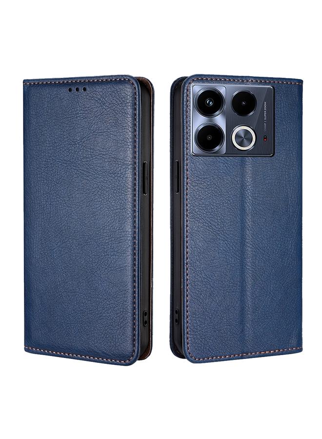 Zaboon Case For Infinix Note 40 4G Gloss Oil Solid Color Magnetic Leather Phone Case - Image 1