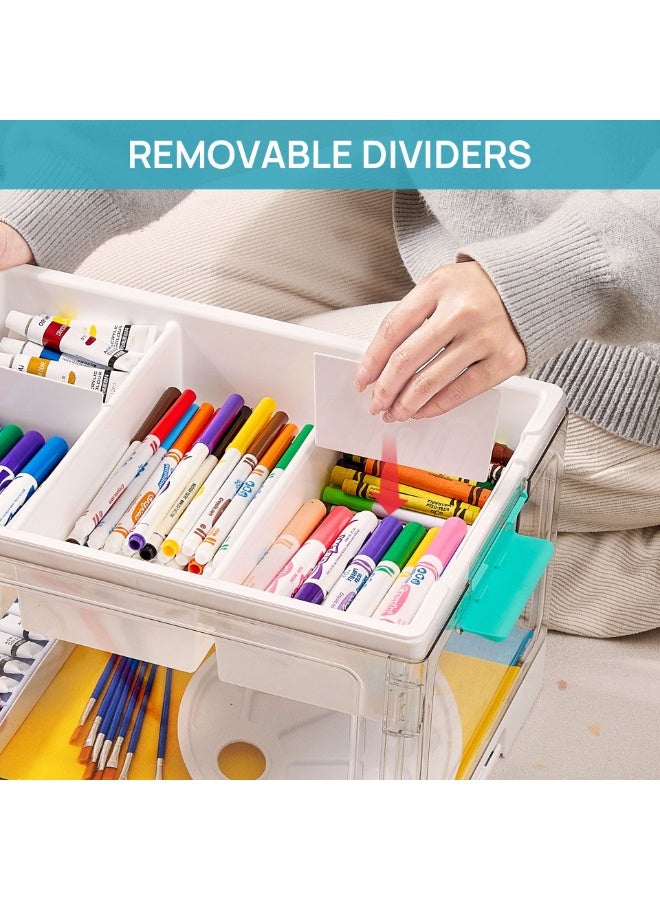 فولانري منظم بلاستيكي قابل للطي للأغراض المتنوعة، سعة كبيرة، صناديق تخزين للملابس والألعاب المتنوعة - Image 3