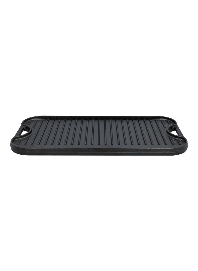 LODGE Pro-Grid Seasoned Cast Iron Reversible Grill/Griddle Black 0.81 x 20 x 10.5 Inch LPGI3  - Image 1