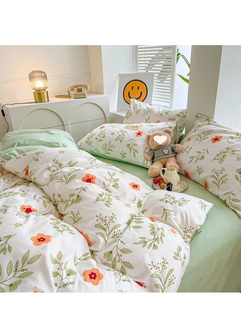 RATSAW Luxury 4 Piece Duvet Cover Set - 100% Cotton Double Size Bedding Premium Gift-Quality Package Includes 1 Comforter Cover 1 Fitted Bedsheet 2 Pillowcases - Image 3