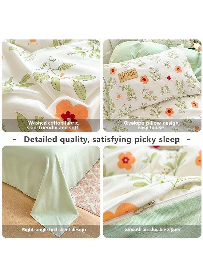 RATSAW Luxury 4 Piece Duvet Cover Set - 100% Cotton Double Size Bedding Premium Gift-Quality Package Includes 1 Comforter Cover 1 Fitted Bedsheet 2 Pillowcases - Image 4