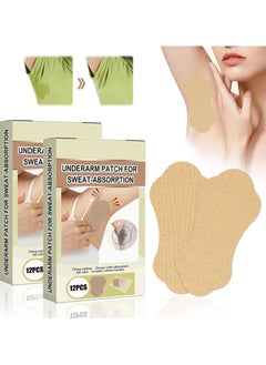 CMGTYYD CMGTYYD 24 Pcs Underarm Sweat Pads, Sweat Pads for Women and Men Armpits, Disposable Invisible Armpit Sweat Pads for Absorbent Deodorant Prevention Antiperspirant Sticker  - Image 1