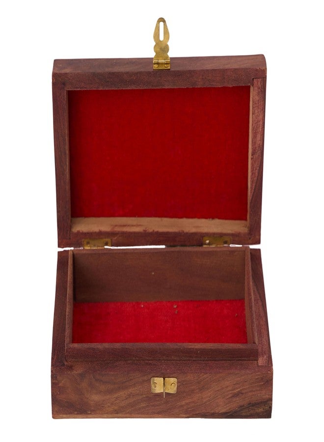 GURU JEE Handcrafted Beauty For Her Wooden Jewellery Storage Box For Earrings Rings Nose Pins Gifts Showpiece - Image 4