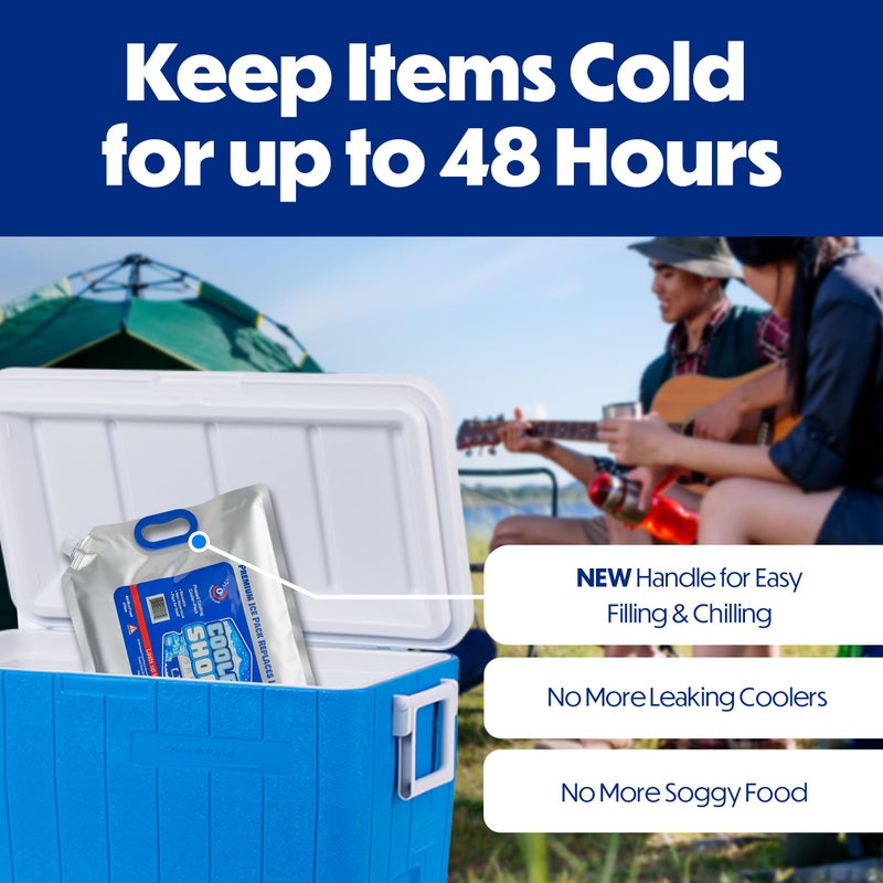 Cooler Shock Reusable Ice Packs for Cooler - Long-Lasting Freezer Packs with Built-in Handle - Large Cooler Size, Pack of 3 - Image 3