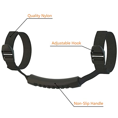 ELONN 4X Grab Handles for Jeep, Universal Roll Bar Grip Handle Interior Accessories Compatible with Jeep Wrangler 1955-UP & UTV ATV - Black - Image 3