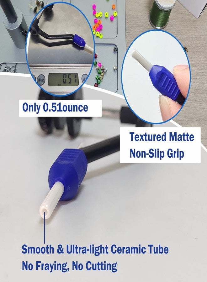 EUPHENG 2PCS Disc Drag Bobbin Holder Essential and Lightweight Fly Tying Bobbin Holder Ceramic Bobbins Fly Tying Tools Fly Fishing Lure Making Accessories - Image 4