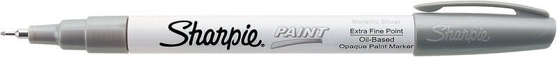 SHARPIE OilBased Paint Marker Extra Fine Point Metallic Silver 1 Count  Great for Rock Painting - Image 1