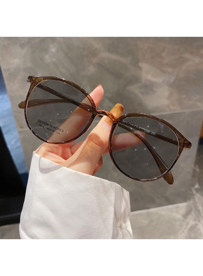 Generic Little Red Book With Color-changing Glasses Female Students Myopia Degree Anti-blue Light Tea Pigment Yan Glasses Frame High Color Value 