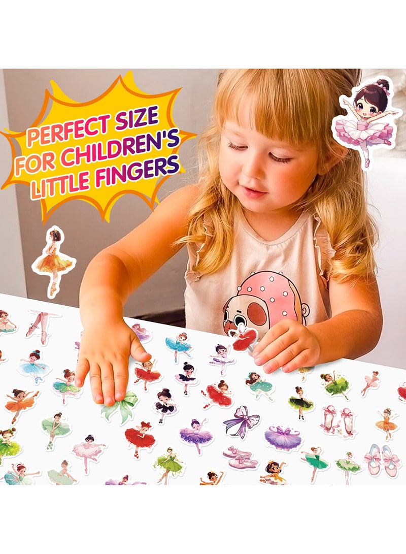 ملصقات الرقص 50 قطعة ملصقات الباليه ملصقات الفينيل الجمالية المقاومة للماء لزجاجة المياه والكمبيوتر المحمول والأمتعة واللوح الدفتري والكمبيوتر للفتيات والأطفال والمراهقين والبالغين - Image 4