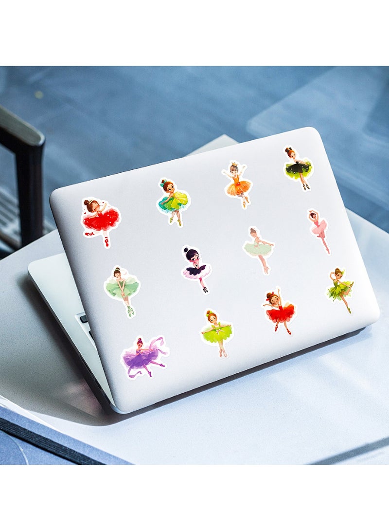 ملصقات الرقص 50 قطعة ملصقات الباليه ملصقات الفينيل الجمالية المقاومة للماء لزجاجة المياه والكمبيوتر المحمول والأمتعة واللوح الدفتري والكمبيوتر للفتيات والأطفال والمراهقين والبالغين - Image 5