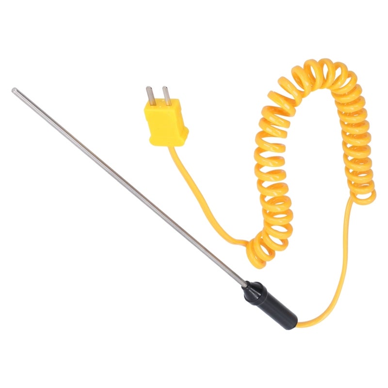 Insulated Plug: 304 Stainless Steel Probe - High Temperature Resistance Anti-Electric Leakage Durable Portable Multipurpose Temperature Tester for Textile Printing Papermaking Plastics Rubber Ceramics - Image 5