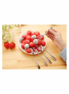 Y&D 10 Pcs Stainless Steel Forks, Crab Forks Escargot 2 Prong Tasting Appetizer Portable Salad Fruit for Party Travel, 5 Inches  - Image 5