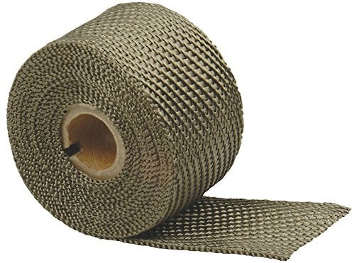 Design Engineering Titanium Exhaust Heat Wrap with Lava Rock Technology 2 x 25 Heat Wrap for Exhaust Pipes Pliable Exhaust Wrap Tape Withstands 1800F Direct Heat 2500F Intermittent Heat
