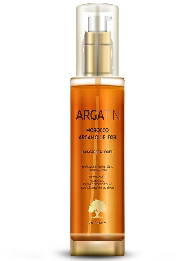 Argatin Moroccan Argan Oil Elixir For Dull & Dry Hair | Control Hair Fall | For Men & Women - Pure & Natural Hair & Skin Treatment - Deep Hydration & Nourishment - 100% Organic - 55ml - Image 1