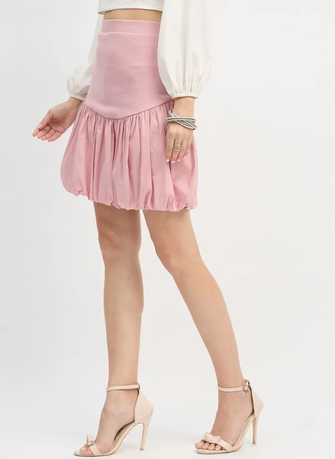 ساسافراس Balloon Mini Skirt for Women in Pink